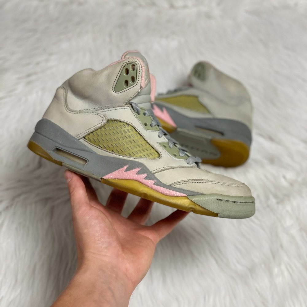 Nike Air Jordan 5 V Retro Womens Lifestyle Shoes Gray Pink 313551-061 VNDS Sz 8